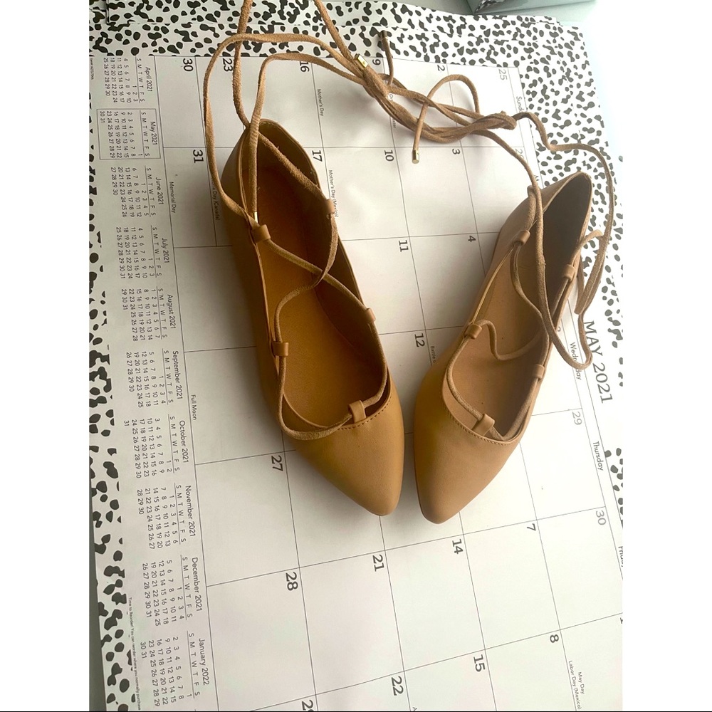 Lace up flats